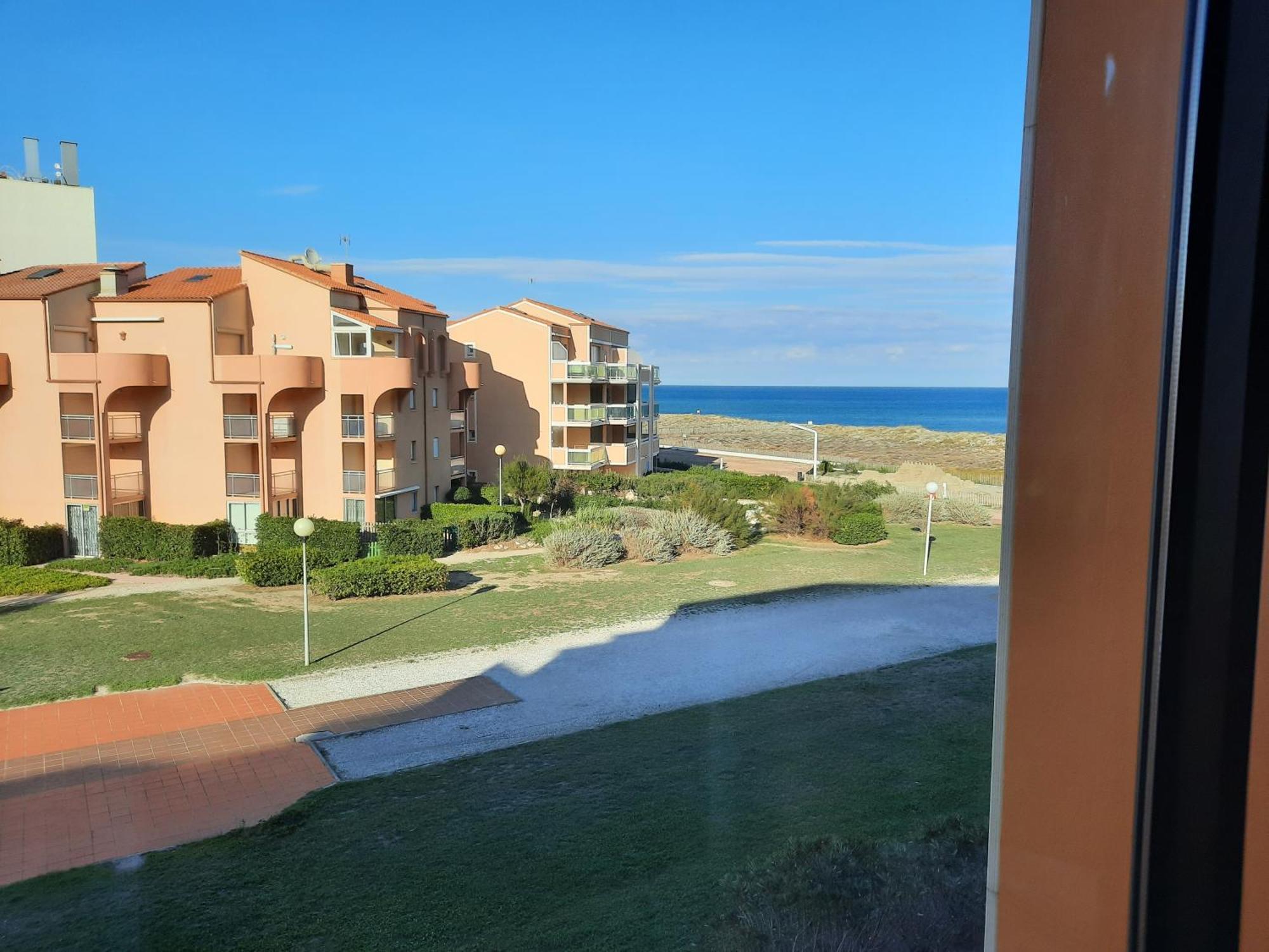 Appartement Vue Mer, Acces Direct Plage, Parking Privatif Le Barcarès Exteriör bild